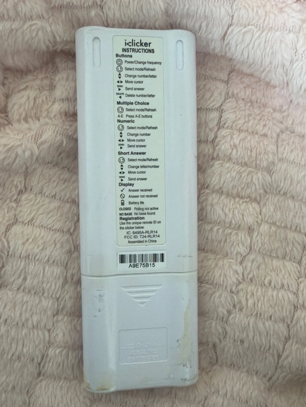 White Clicker 2 remote